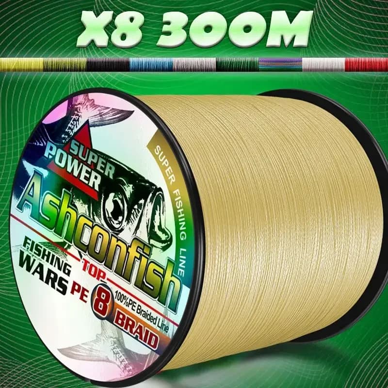 Ashconfish 8 fili 300M filo da pesca intrecciato 8 fili corda da pesca 8 treccia PE multifilamento lenza da pesca inverno 6LB-300LB