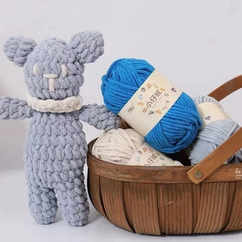 50g Crochet Macrame Yarn Cotton Thread Chenille Wool Raffia Thick Chenille Thread for Hat Scarf Sweater Vest Shawl