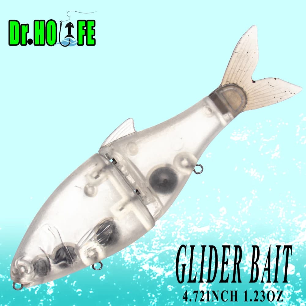 Dr.Holife 5PCS Lavello Swimbait Non Verniciato Aliante Spazi Vuoti Richiamo 12CM 35G Artificiale Esca Dura Coda Morbida Aliante Per La Pesca FAI DA TE