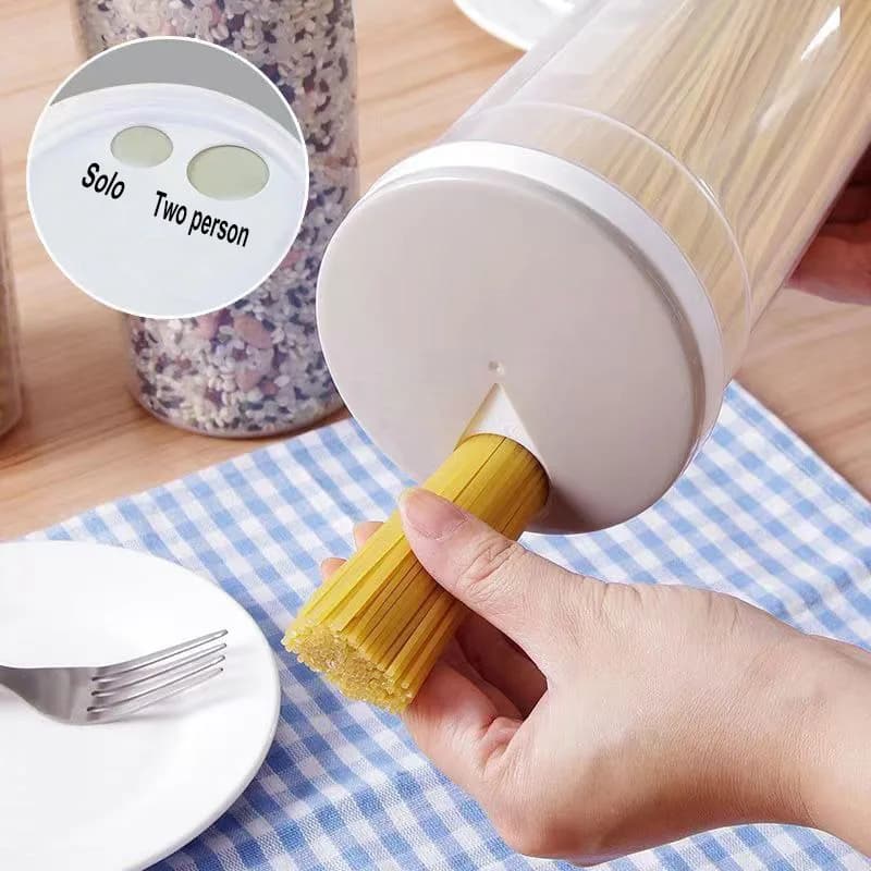 Contenitore per Pasta e Spaghetti con Coperchio a Chiusura Ermetica, in Plastica per Alimenti, per Conservazione in Cucina