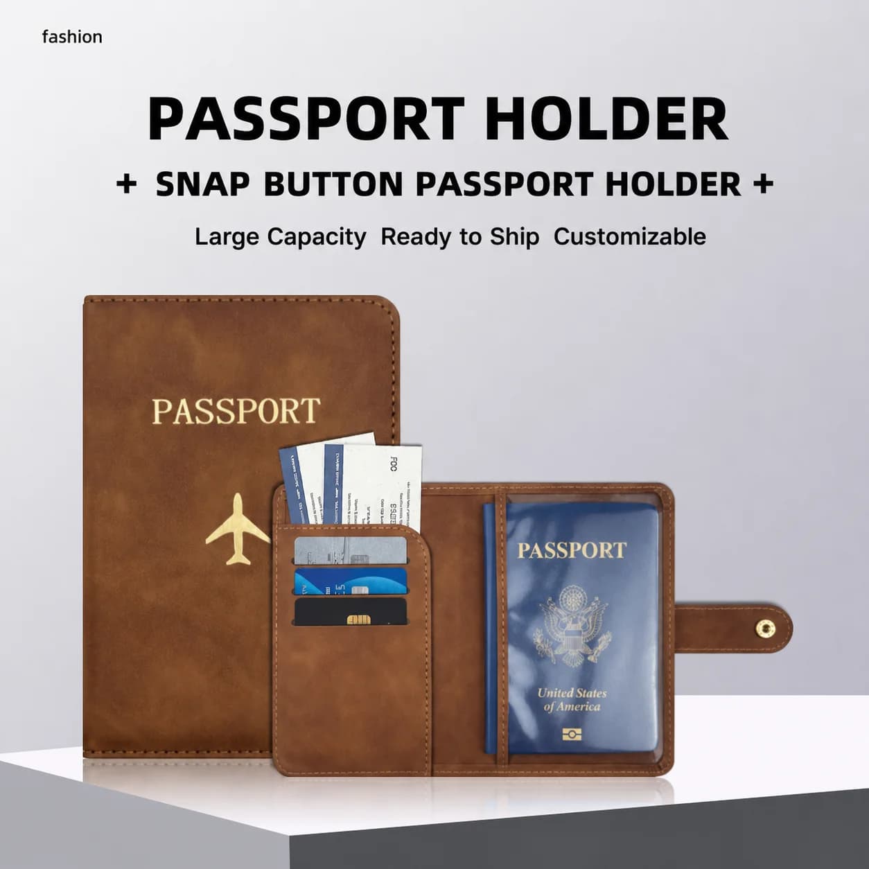 Multi-Slot Organizer Moisture-Proof Travel Wallet Passport Wallet Skin-Feel Rfid Blocking Wallet For Travel Domestic Travel