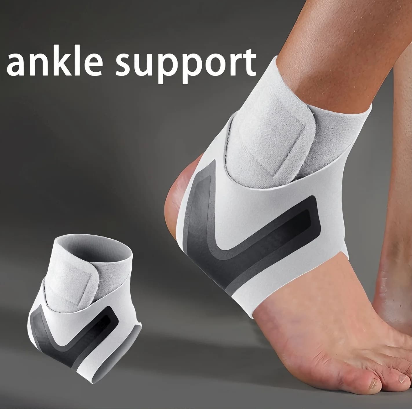 Tutore di supporto per caviglia a compressione sportiva Cintura elastica regolabile per alleviare il dolore Distorsione del piede Protezione di sicurezza fitness traspirante