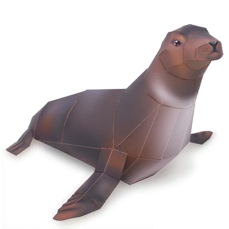 Sea Lion Folding Origami Art Mini Cute 3D Paper Model Papercraft Marine Animal DIY Kids Adult Handmade Craft Toys QD-223