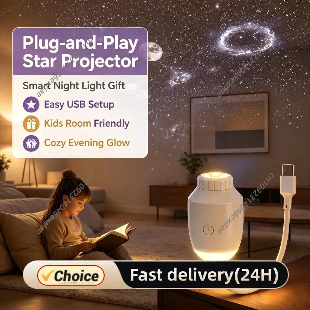 Galaxy Star Projector Plug and Play Starry Sky Projectors Lamp Smart Night Light Projector Birthday Gifts for Adults Girls Boys