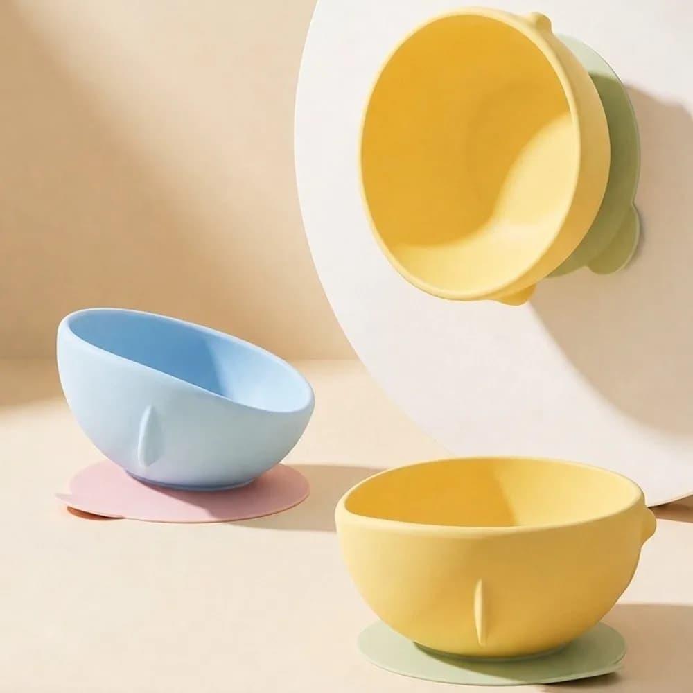 Dog Accessories Silicone Suction Cup Pet Bowl Stable Soft Cat Food Water Bowl Anti-spill Food-grade Slow Food Bowl for Dogs