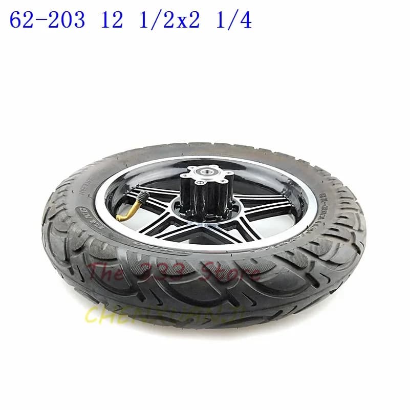 High Quality 12 1/2 X 2 1/4 (62-203) Tire 12 Inch Wheel Hub Rim Fits Many Gas Electric Scooters Folding Electric Bicycle
