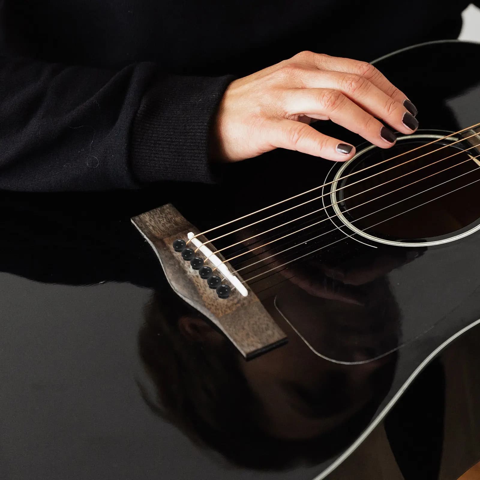 6 Pezzi Perni per Ponte Chitarra ad Alta Durezza, Perni per Corde di Chitarra Acustica per Ricambio Accessori Classici, Folk e Ukulele