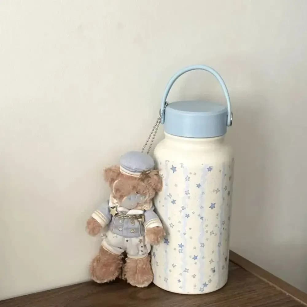 Nuova tazza sottovuoto da 900 ml Blue Star Bottiglia d'acqua isolata in acciaio inossidabile Tazza termica portatile per cuccioli