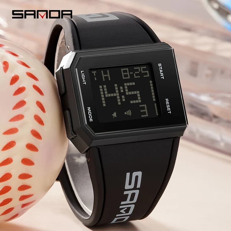 SANDA 9003 Luxury Waterproof Digital Watch for Men Sport Electronic Men s Wristwatches Chronograph Alarm Clock Reloj De Hombre