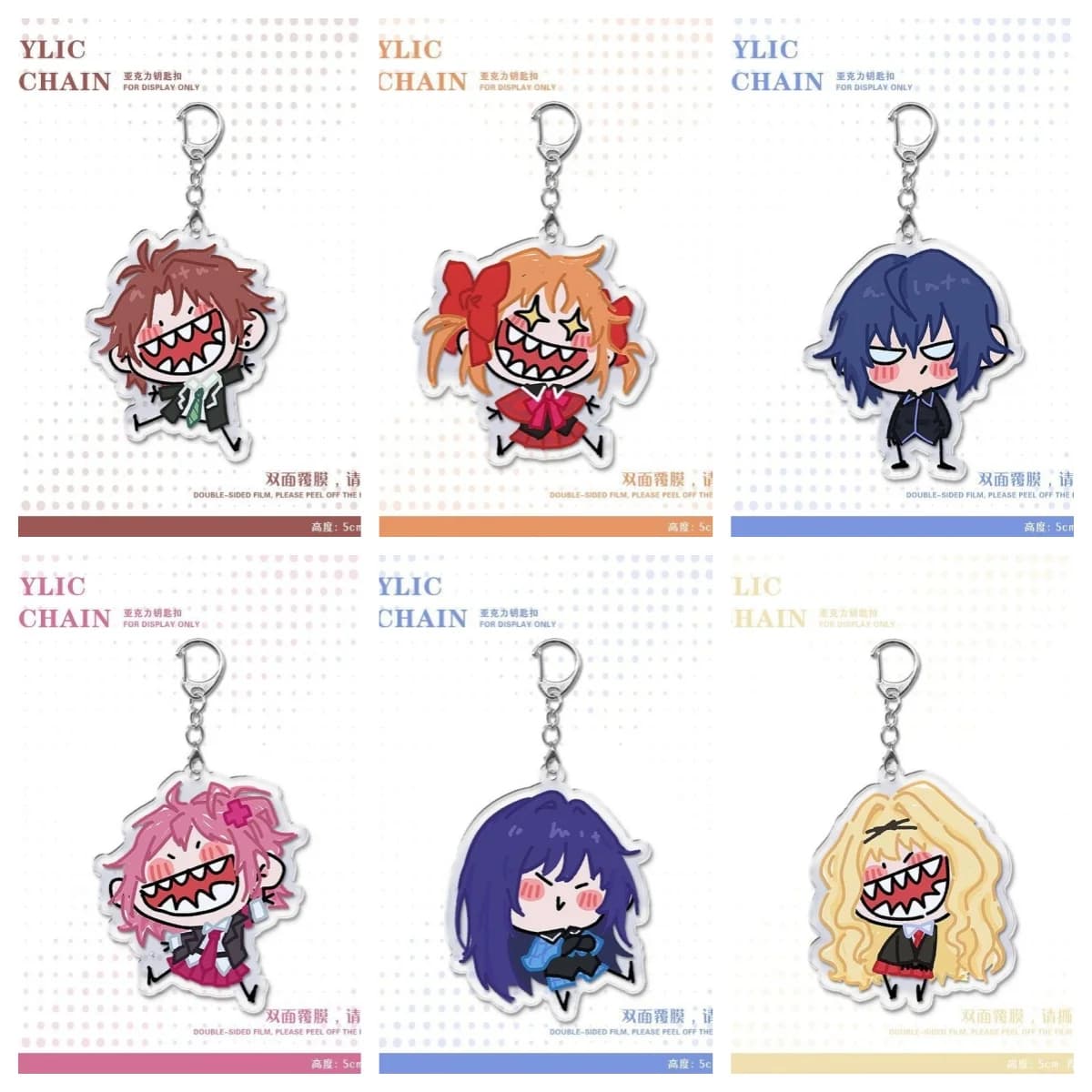 6 cm Shugo Chara Anime Cartoon Portachiavi Portachiavi Studente Zaino Ciondolo Ornamenti appesi Accessori chiave Decorazione Regalo per ragazze