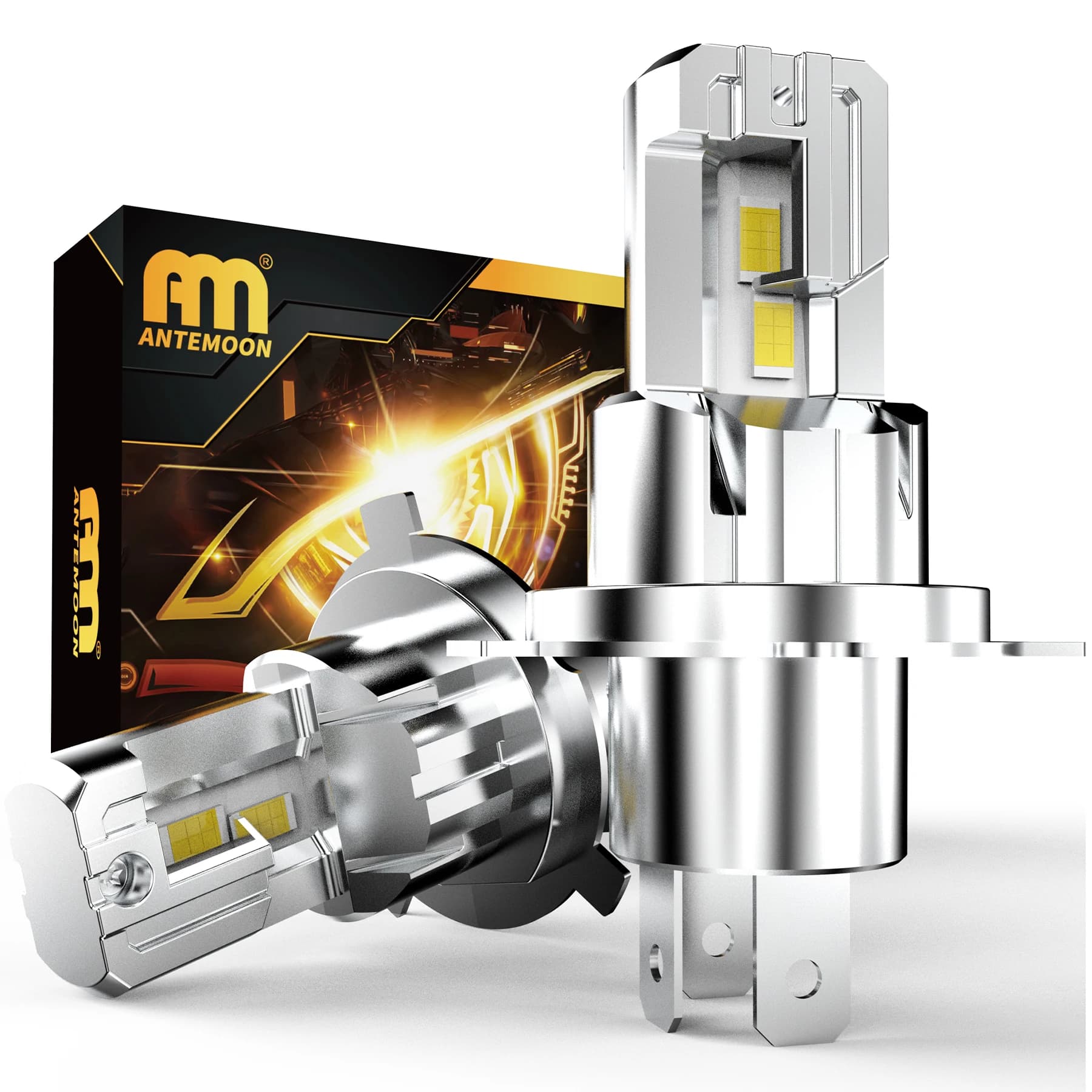 AMTEMOON 2 pz. H4 9003 HB2 LED per auto 24V per camion, faro abbagliante/anabbagliante 20000Lm, luce diurna, diodo turbo, lampadina auto