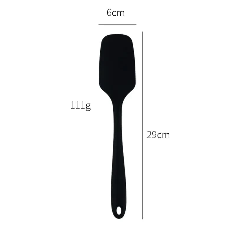 Spatola in Silicone Resistente al Calore, Utensile da Cucina per Friggere, Mescolare e Raschiare, Strumento per Pasticceria con Manico
