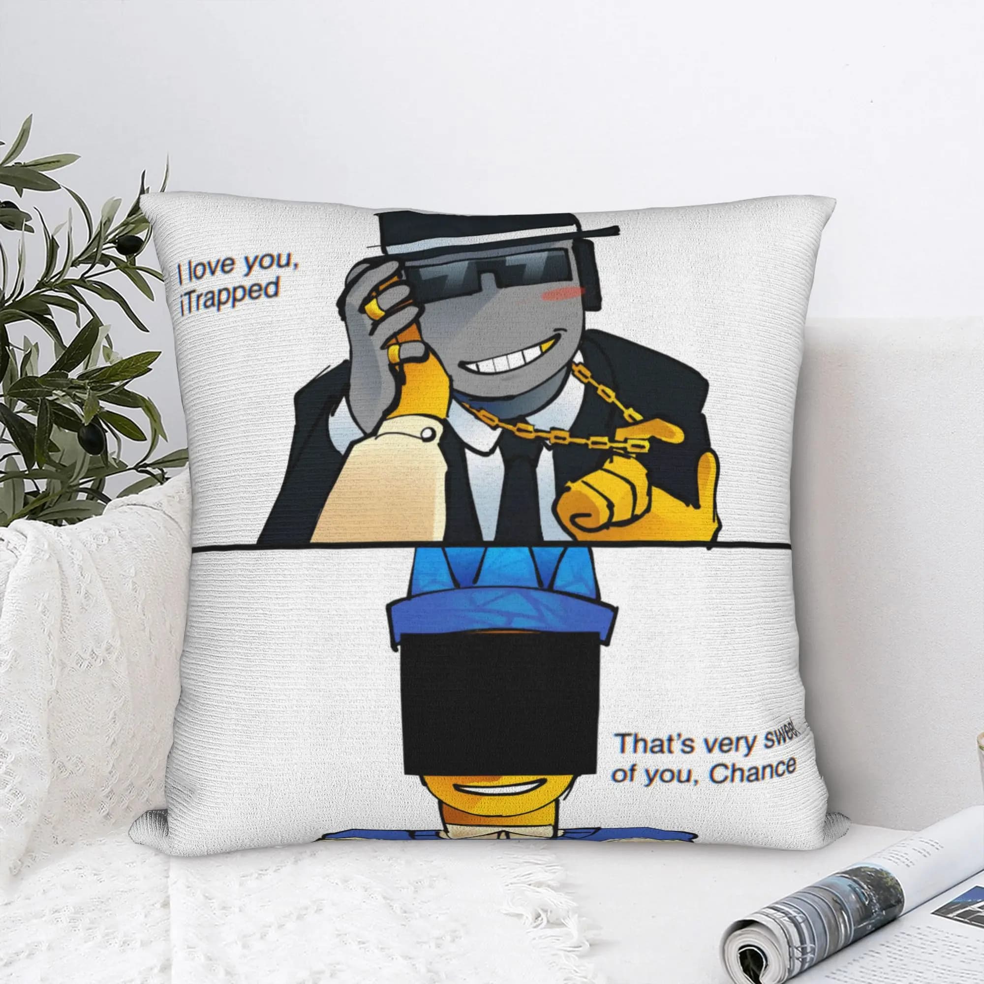 Forsaken Chance Pillow Lining Print Pillow Sheet Kawaii pillow case for sofa bed