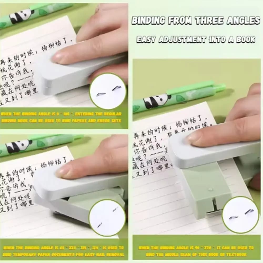 Cucitrice da Tavolo Rotante a 360 Gradi, Utilizza Graffette 24/6 e 26/6, Cucitrice Portatile Resistente con Colore Sfumato Senza Sforzo