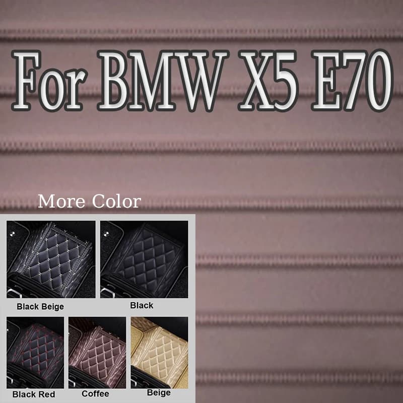 Luxury Car Mats for BMW X5 E70 MK2 2008 ~ 2013 Luxury Leather Car Mat Set Auto Protect Carpet Interior Parts Car Accessories