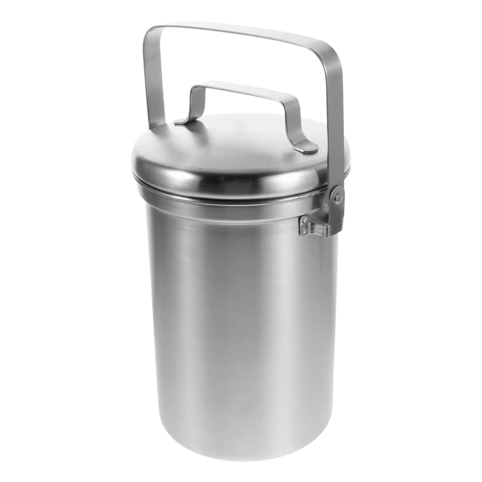 Kitchen Countertop Compost Bin Stainless Steel Metal Indoor Garbage Can 3L Food Waste Container Trash Pail Kitchen Compost Pail