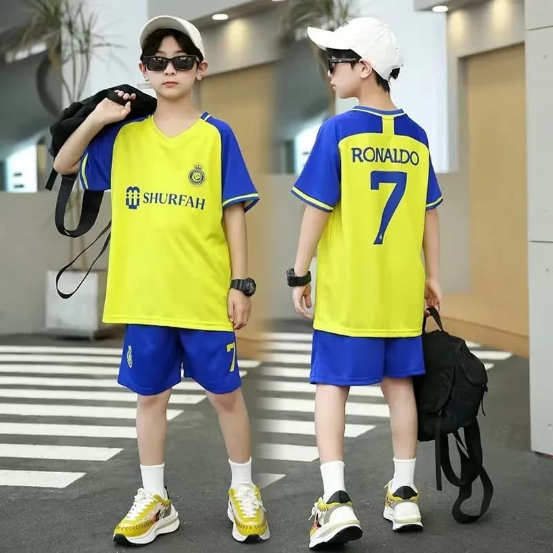 Abbigliamento Sportivo NO.10/7, Divisa da Allenamento 3-13 Anni, Completo Traspirante e ad Asciugatura Rapida per Bambini, Abbigliamento Estivo da Calcio