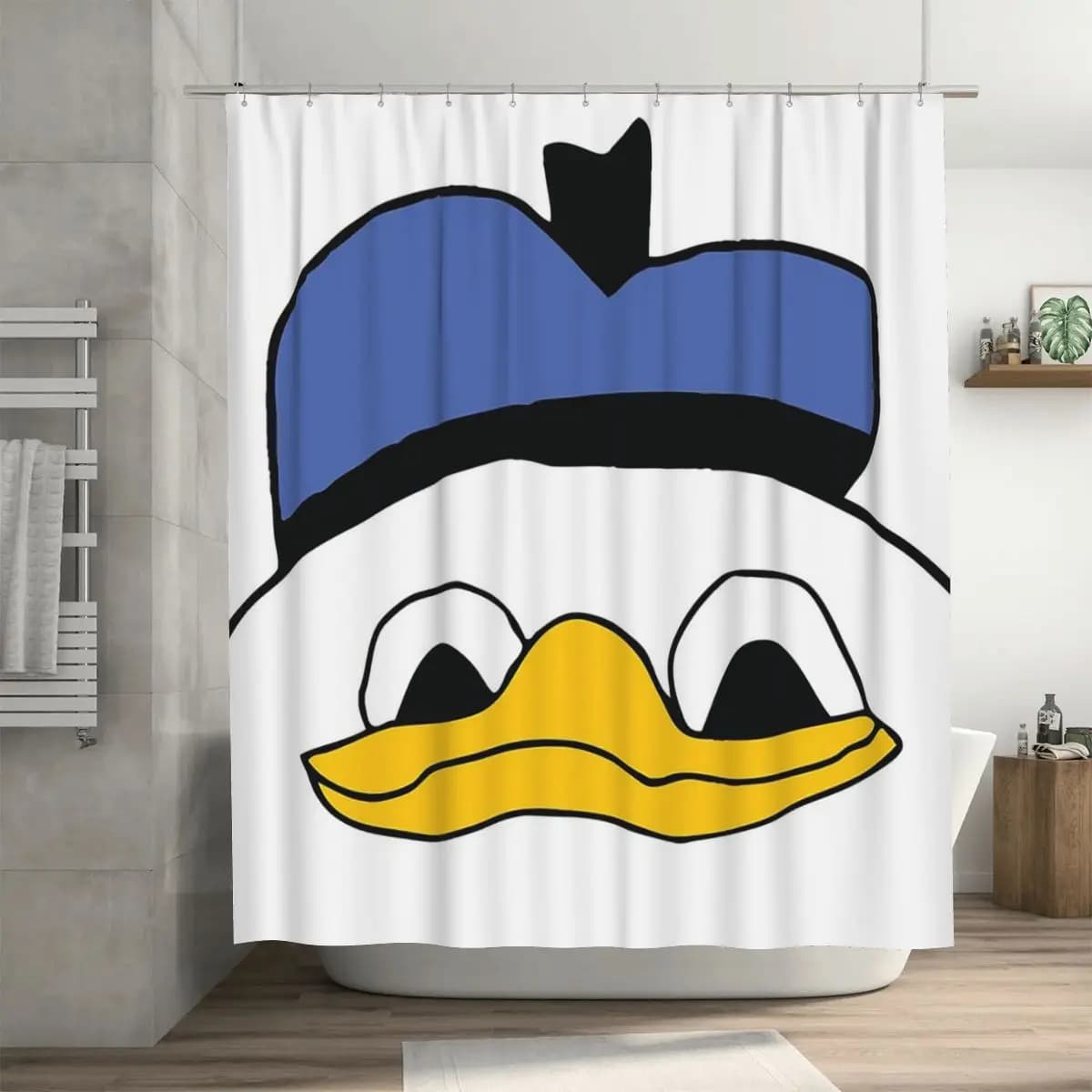 Tenda da doccia Dolan Meme, tende da bagno impermeabili in poliestere con ganci