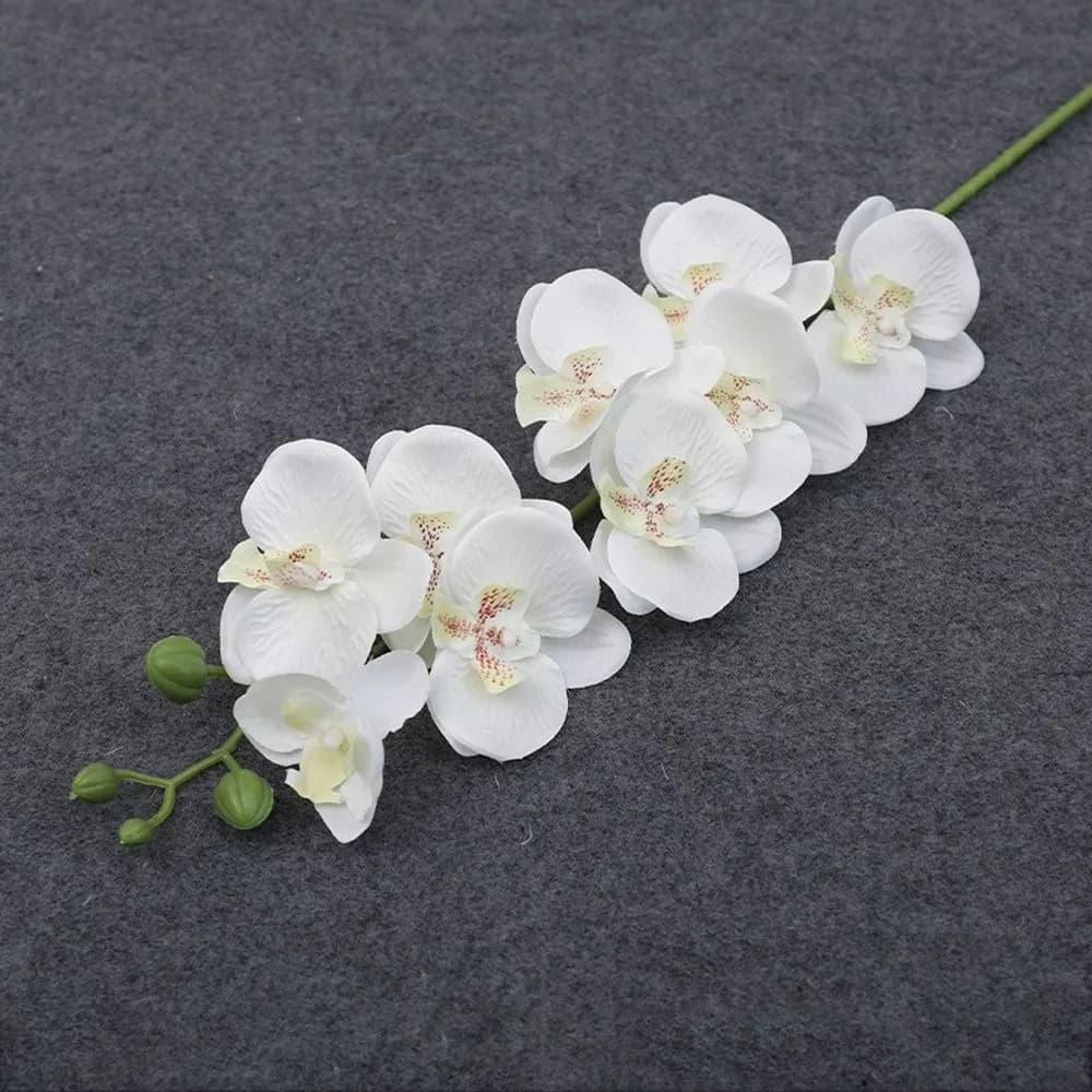 Nuova Orchidea Artificiale a 9 Teste con Fiori di Seta, Simulazione 3D di Phalaenopsis, Pianta Artificiale al Tatto Realistico