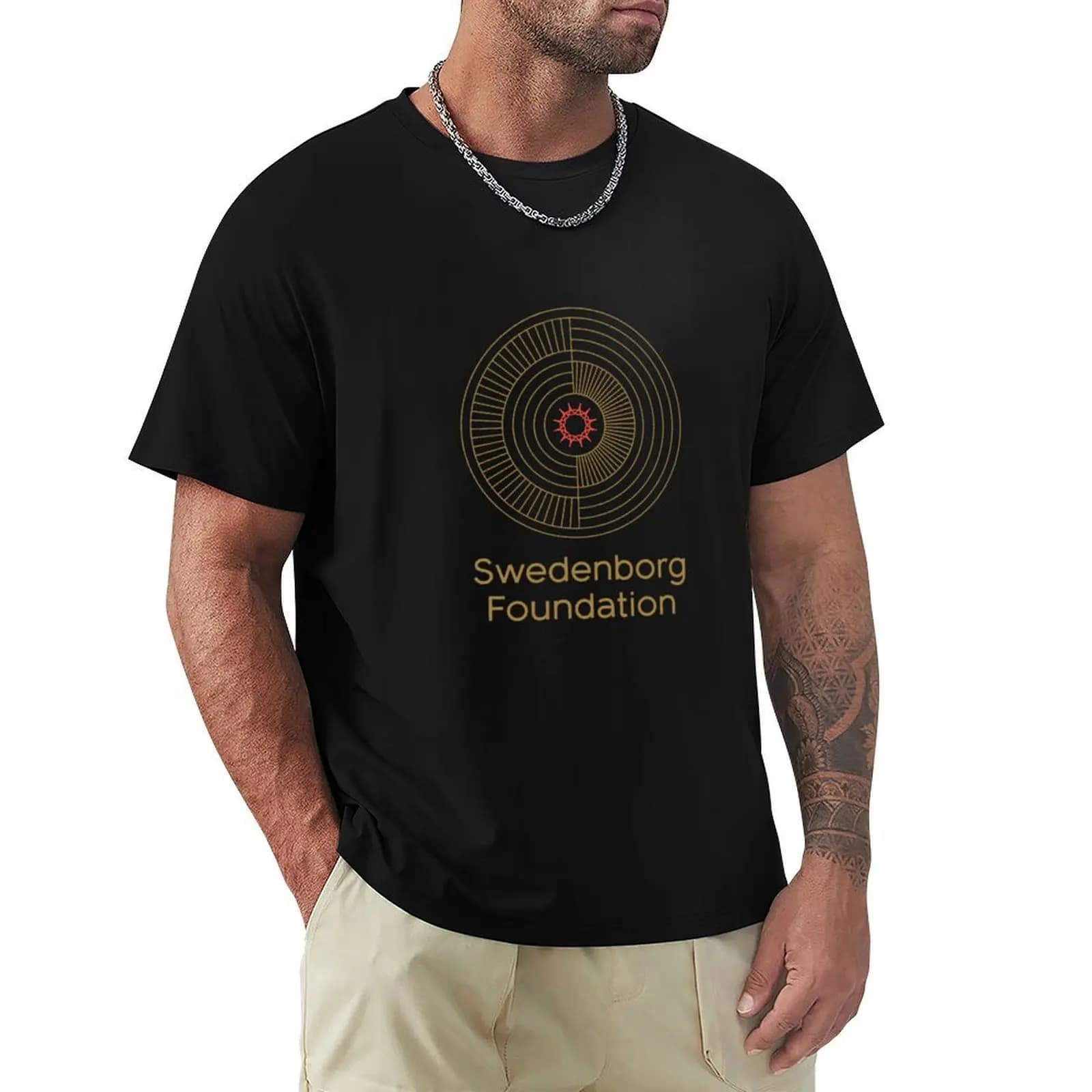Swedenborg Foundation Logo T-Shirt Big Size Loose Fit Tee Shirt