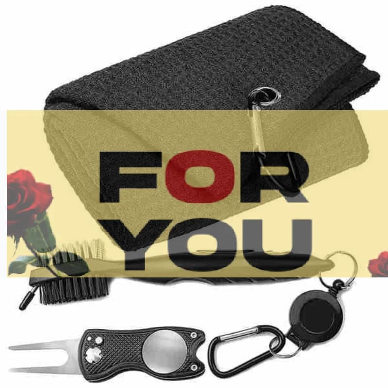 【OD】Golf Club Brush And Towel Cleaner Complete Kit With Dual Sided Groove Brush And Spike For Putter Wedge And Ball Care