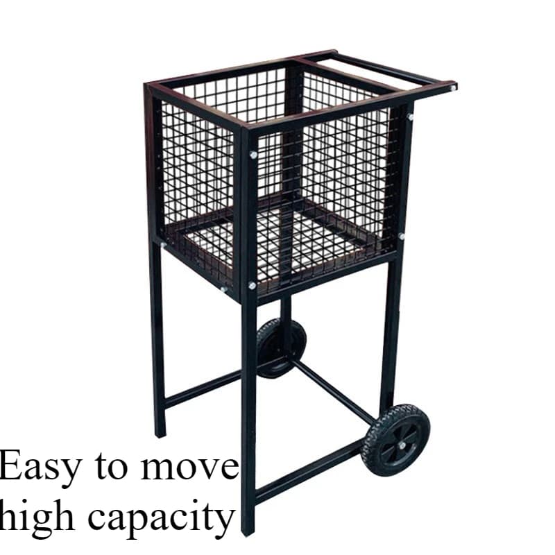 Carrello per palline in acciaio inossidabile per asilo, badminton, tennis, ping pong, golf, cestino portaoggetti, produttore di carrelli da basket
