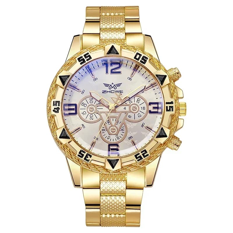 Orologi da uomo al quarzo con vetro blu, quadrante grande, casual, da polso, per uomo, regalo, orologio da uomo di lusso, cinturino in acciaio inossidabile