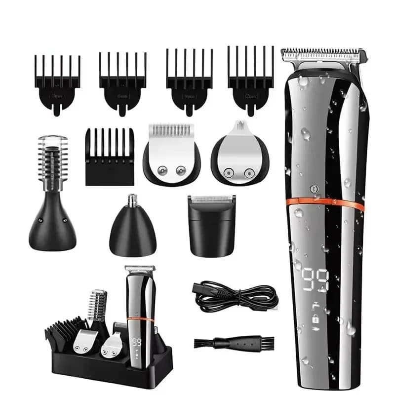 Hair Clipper 6 In 1 Hair Trimmer For Men Eyebrow Beard Trimmer Fully Washable Electric Hair Clipper Grooming Kit