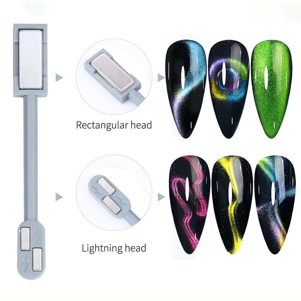 Magnete per Nail Art a doppia testa Stick 1 pz magnete occhi di gatto per smalto Gel per unghie 3d Line Strip Effect forte penna magnetica strumenti 88mm