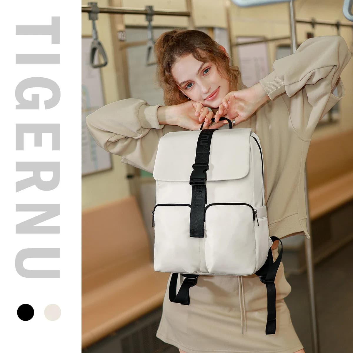 Tigernu Female Fashion Backpack For 14 inch Laptop Daily Fashion Urban Bags School College Light Weight Girl Backpack