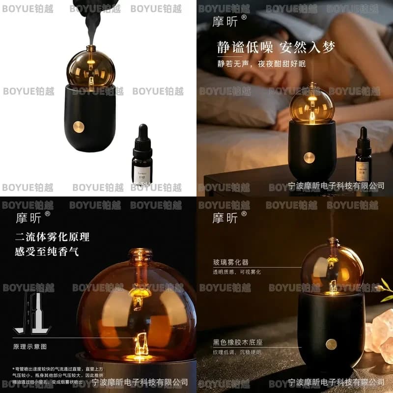 Natural Solid Wood Essential Oil Diffuser Aromatherapy Machine Home Fragrance Humidifier for Bedroom Living Room Decor Gift