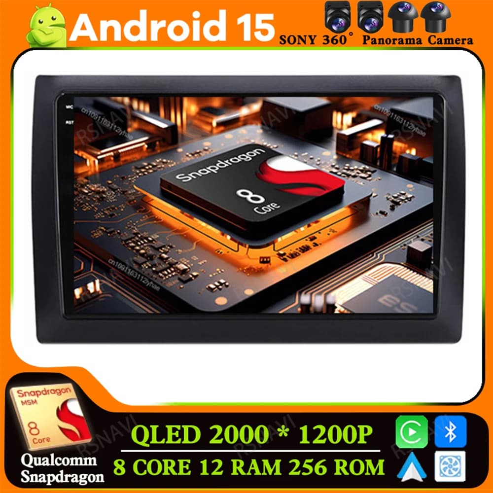 Android 15 Per Fiat Stilo 2002 - 2010 DSP Navigazione 5G WIFI Qualcomm Autoradio Multimediale GPS 4G LTE Viedo Player BT