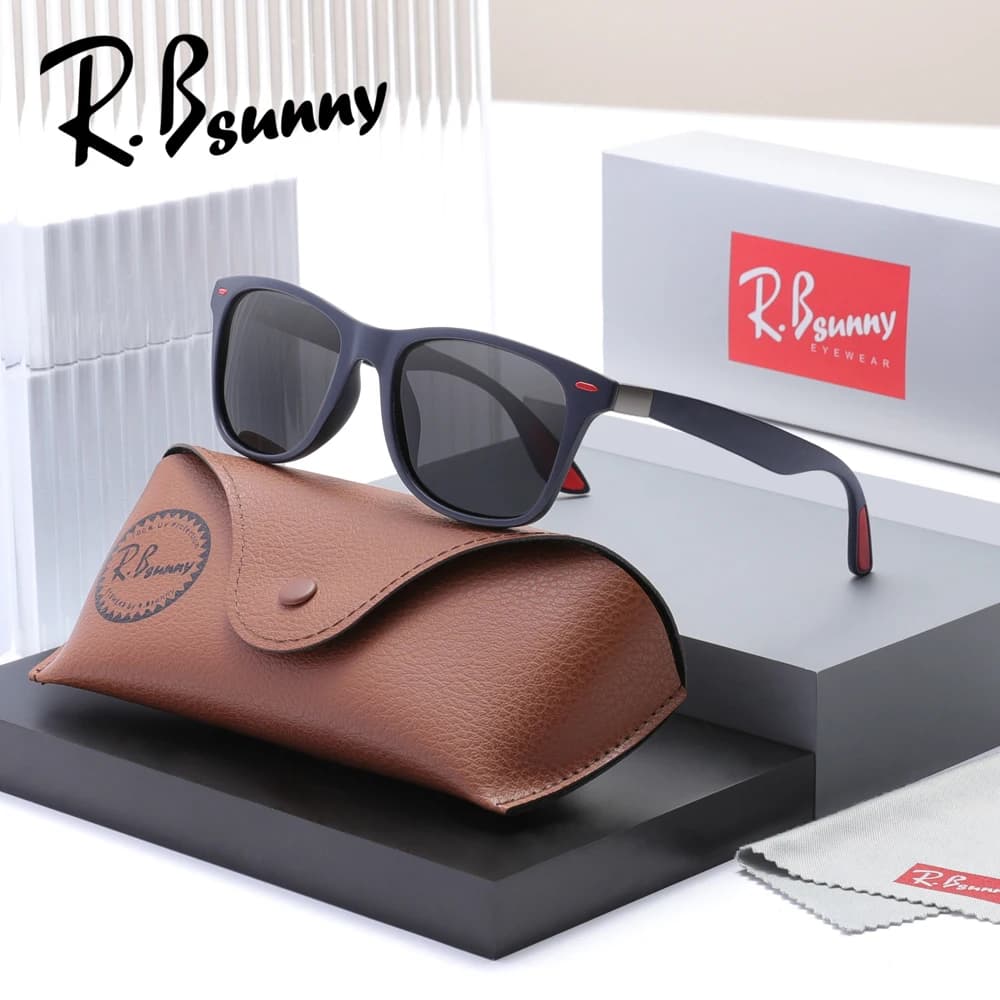 Occhiali da sole polarizzati da uomo classici Montatura nera Guida all'aperto Sport Plastica maschile UV400 Occhiali da sole Gafas De Sol