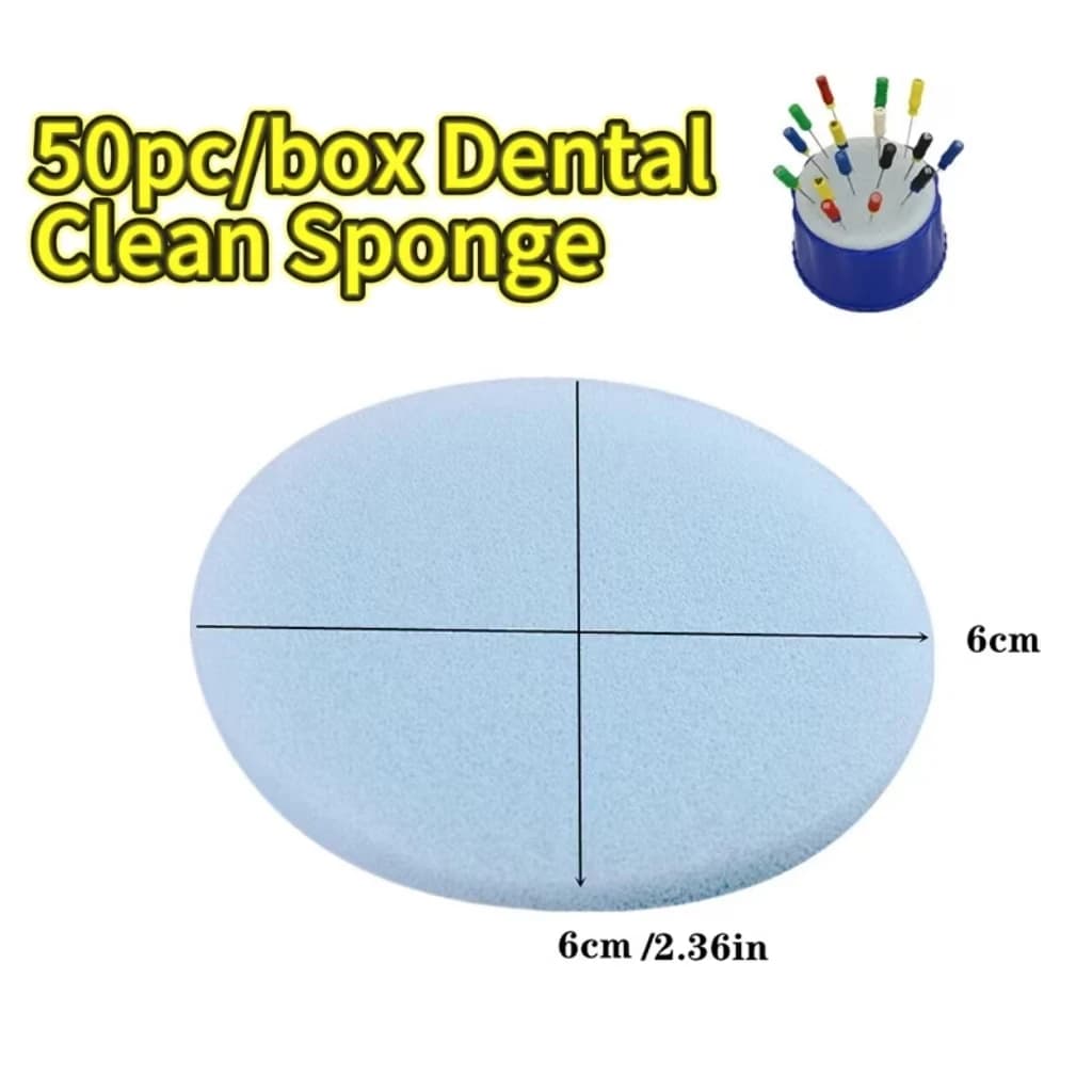 50 Pz/U.S. Box And Throw Sponge Clean Pad Soft Dentale Endo Cleaning Files Spare Parts Basing Foam Whitening Of Tooth Tools Hygiene Oral