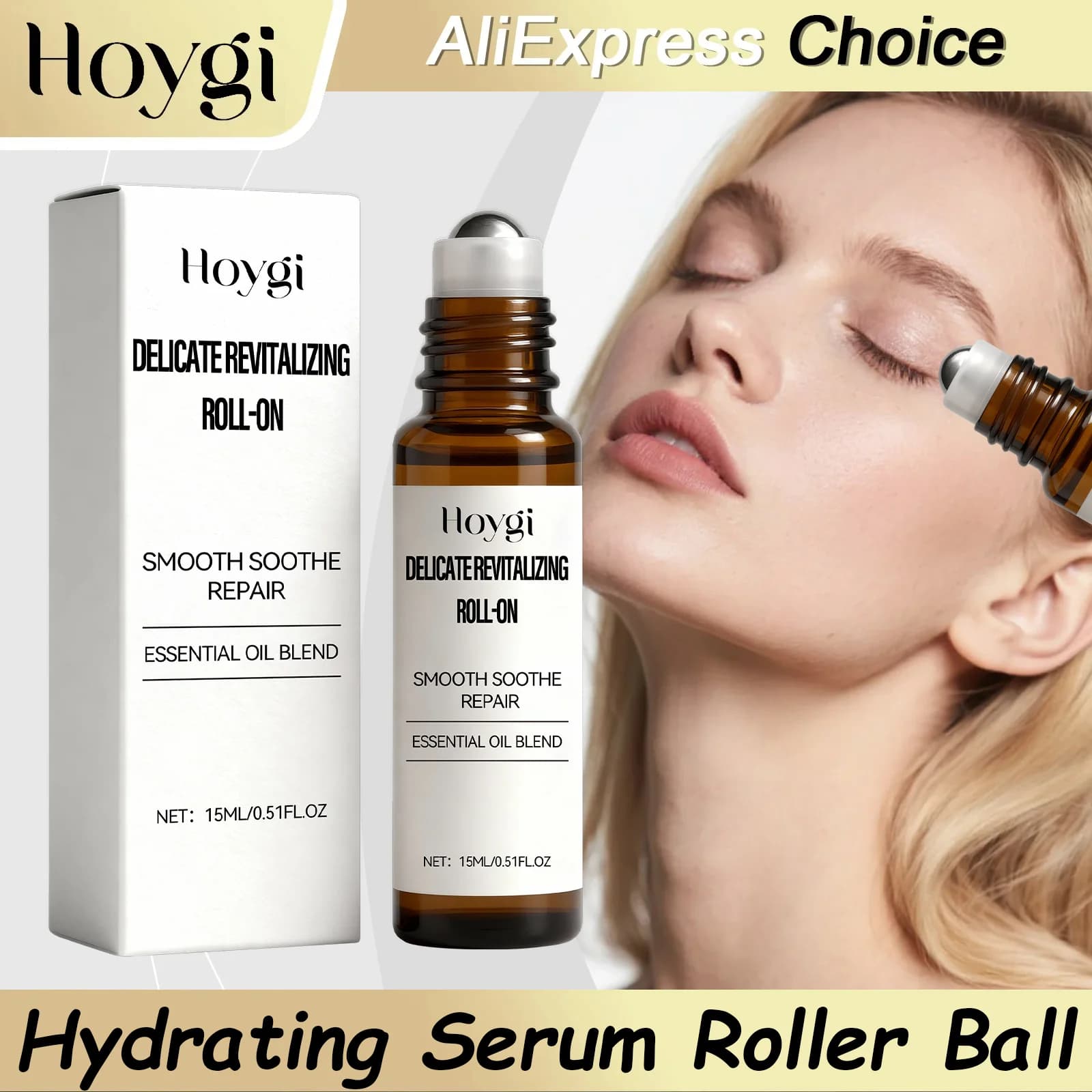 Serum Faced with Hydrolyzed Collagen HOYGI, Anti-Wrink, Satin, with Sphere Applyer for Massage, Hydrating and Nutrition