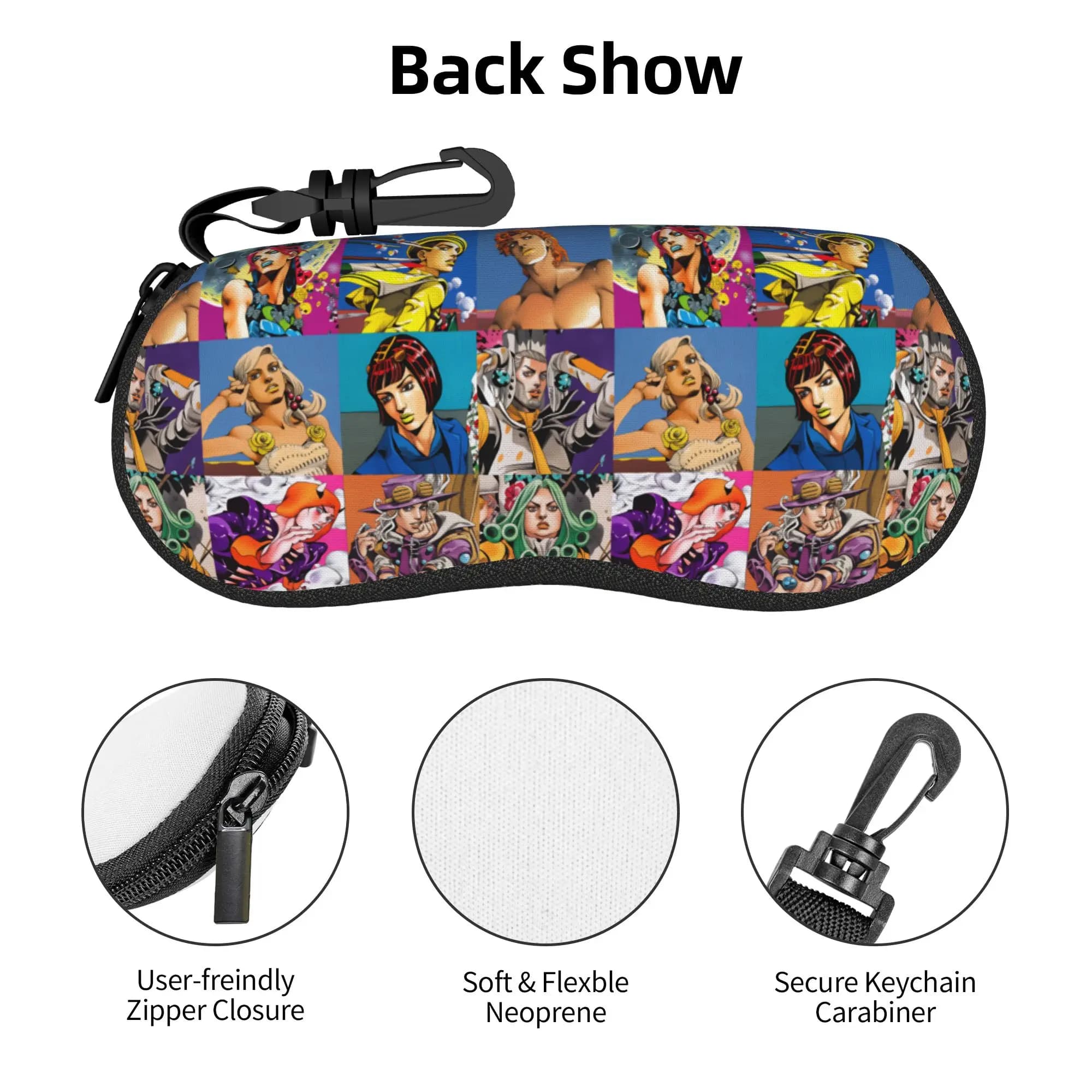 Japan JoJo Bizarre Adventure Anime Glasses Case Portable Manga Shell Eyeglasses Case Sunglasses Box