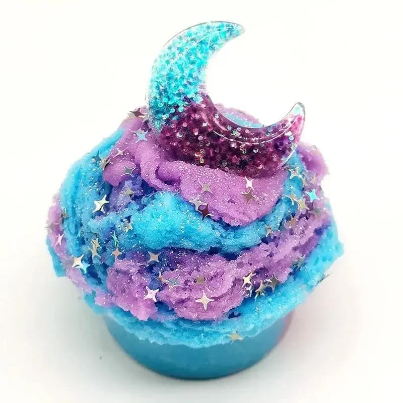 Kit di argilla al burro con fiocco di neve lunare fai da te da 60 ml: melma senza sedimenti, set da gioco per attività di decompressione, giocattolo di fango soffice