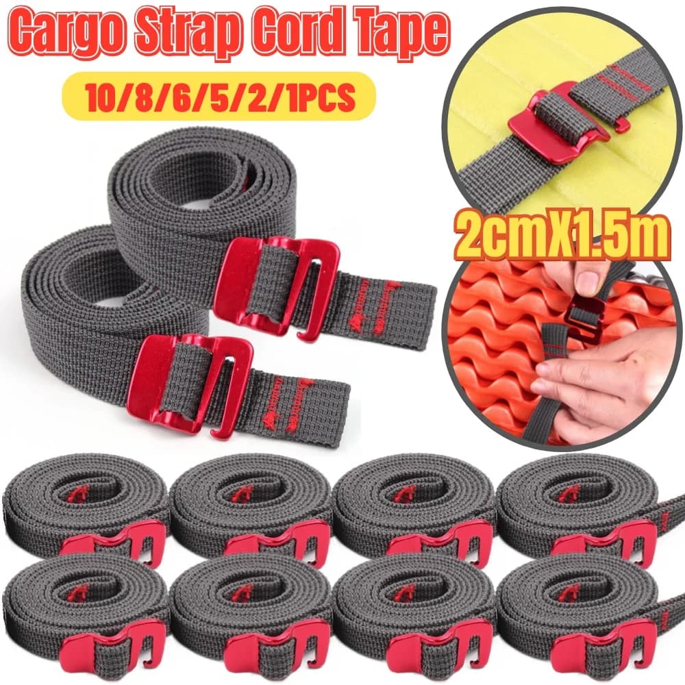 Fixing Belt with Buckle Load Belts for Outdoor Fast Hook Ribbon Belt Travel Backpack Fixed Belt Tension Belts Fixing Belt