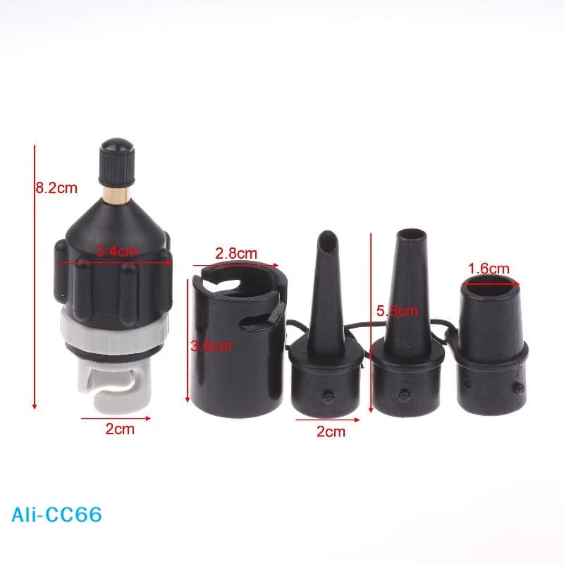 【C】Adattatore valvola aria per scheda SUP Adattatore pompa gonfiabile Paddle Boat Kayak Valvola aria Pompa pneumatico Kit combinato connettore aria