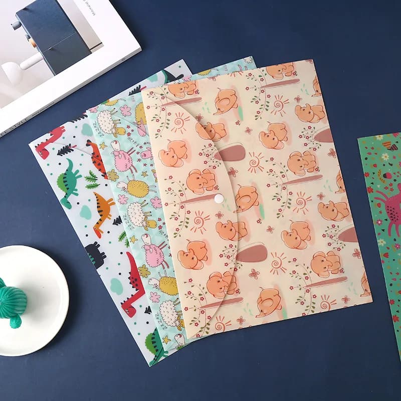 1pc A4 File Bag animale Documento Organizzatore Sacchetto di immagazzinaggio Materiale scolastico per ufficio Cancelleria regalo per bambini