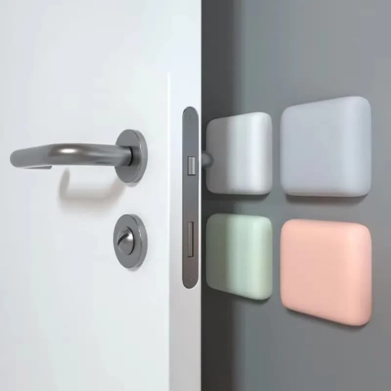 Fermaporta Anti-Collisione Maniglia in silicone Autoadesivo Muto Protezione anti-shock Porte Pad Protezione da parete per la casa