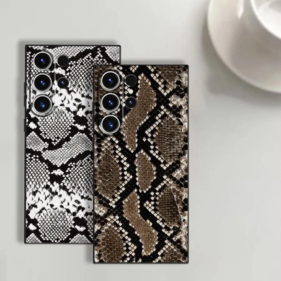 Snake Skin Pattern Funda Phone Cover Case for Samsung Galaxy S26 Ultra S24 Note 20 8 9 10 S10 S9 S21 FE S23 S25 Plus S20 Ultra