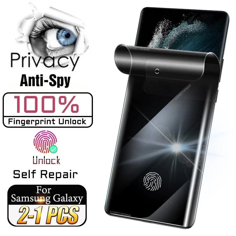 Pellicola Privacy Autoriparante per Samsung Galaxy S26 S25 S24 S23 Ultra S22 S21 S20 Plus, Protezione Schermo Anti-Spia per Note 20 10 S10 5G