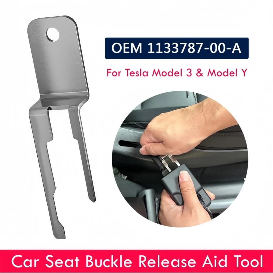1133787-00-A Key Car Seat Buckle Release Aid Tool for Tesla Model 3 & Model Y Unbuckle Car Seat Release Tool Seat Belt Release