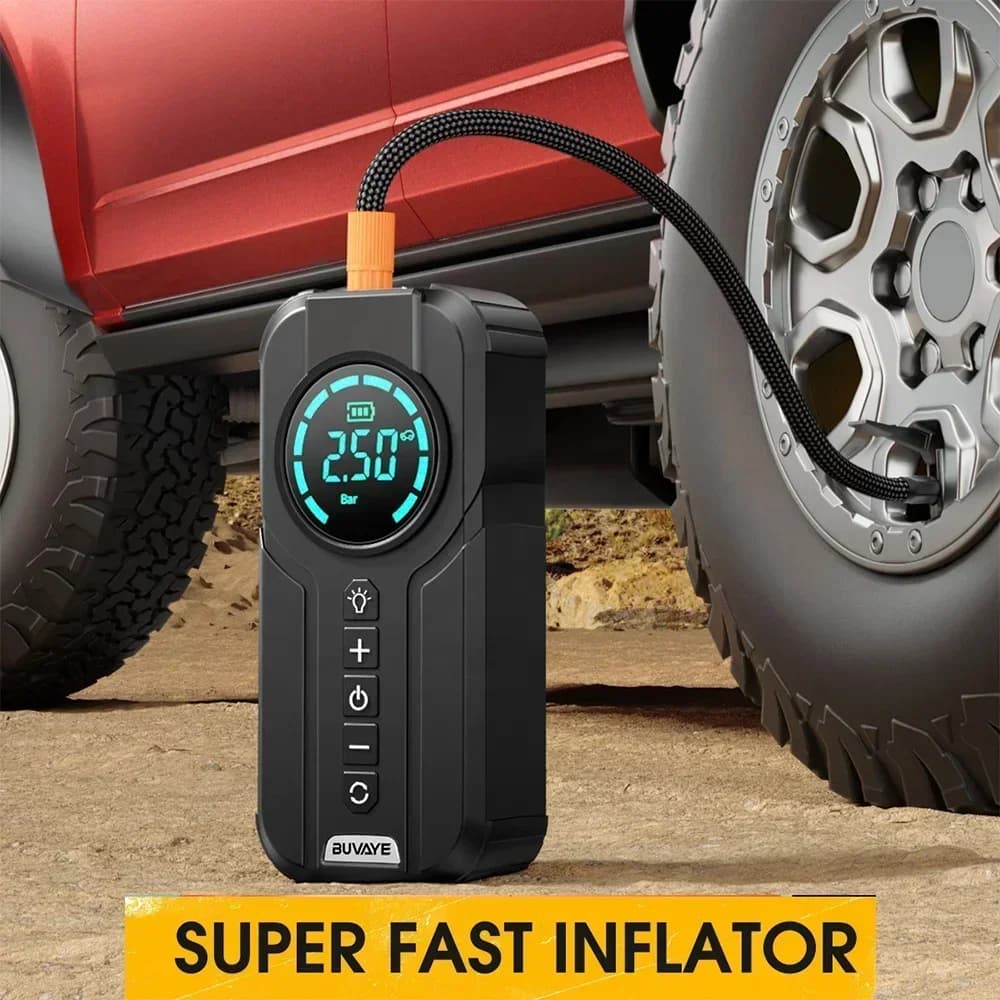 Avviatore di emergenza per auto con pompa d'aria per gonfiaggio pneumatici, super condensatore da 8400 mAh, con compressore d'aria
