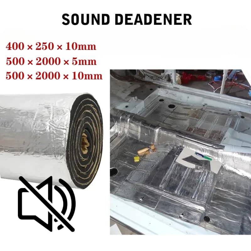 2000*500/250*400mm 5/10mm Car Sound Mat Proofing Deadener Heat Noise Insulation Deadening Mat Hood Closed Cell Foam Accessories