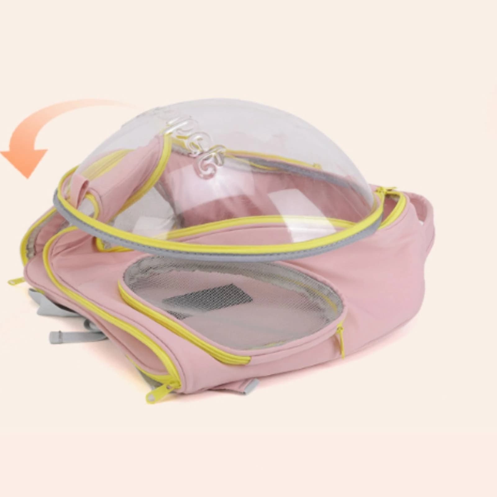 Pet Backpack Carrier Capsule-Shaped Transparent Dome Carrier Bubble Pet Backpack Soft Material Body Oxford Cloth