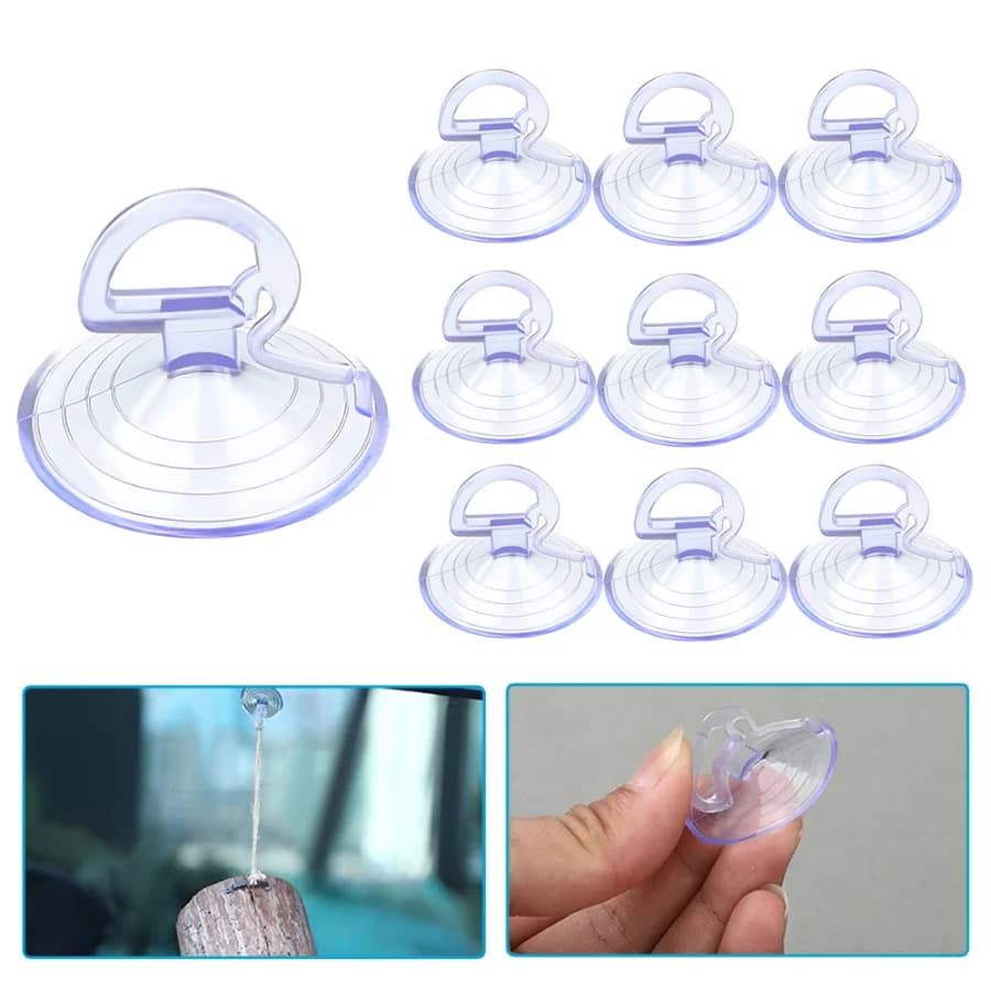 10x gomma parasole ventosa ventosa PVC interni Auto ventosa gancio Auto ventosa finestra parasole ventosa ganci 35mm