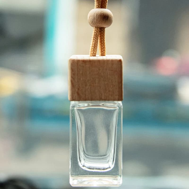 【xxx】1 Pezzo Bottiglia Vuota per Profumo/Aromatizzante per Auto, con Tappo Quadrato, Ornamento Pendente, Diffusore di Oli Essenziali