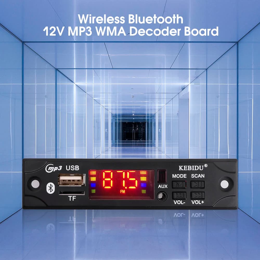 DC 6V 12V Bluetooth 5.0 scheda di decodifica MP3 modulo Audio Wireless lettore musicale per auto USB 3.5MM TF FM kit per auto scheda amplificatore Audio